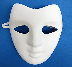 Maske weiss 18x22cm
